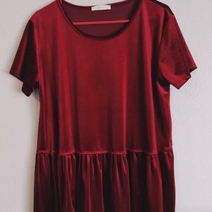 red velvet top